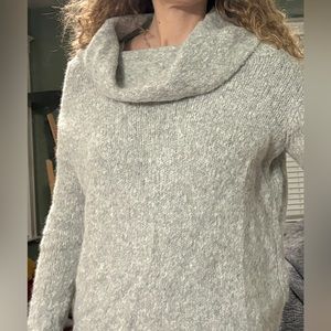 Vince Alpaca Cowl Neck Sweater - Gray - Sz S